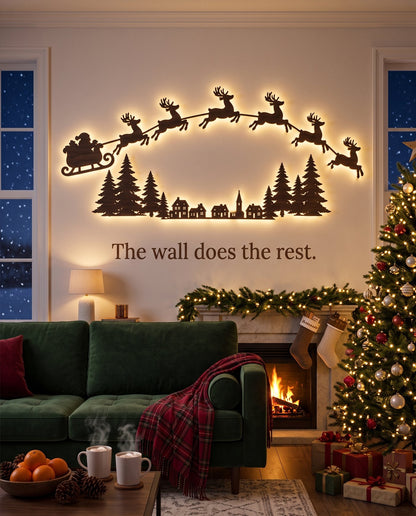 The Night Before backlit LED wall silhouettes — the wall does the rest