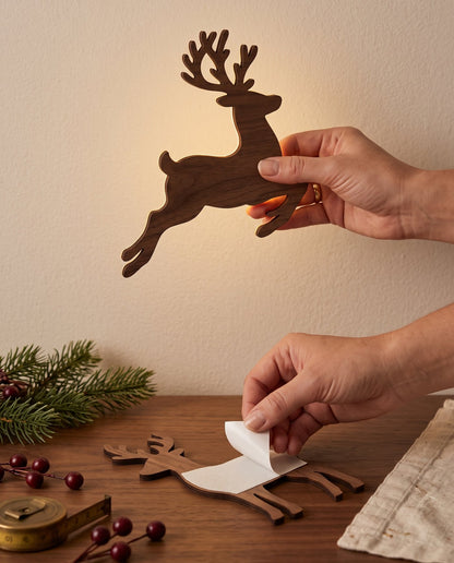 The Night Before backlit LED wall silhouettes — rigid panel and peel-and-stick back