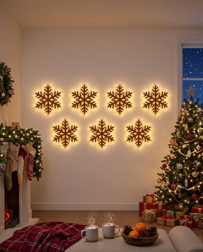 The Night Before backlit LED wall silhouettes — Snowfall