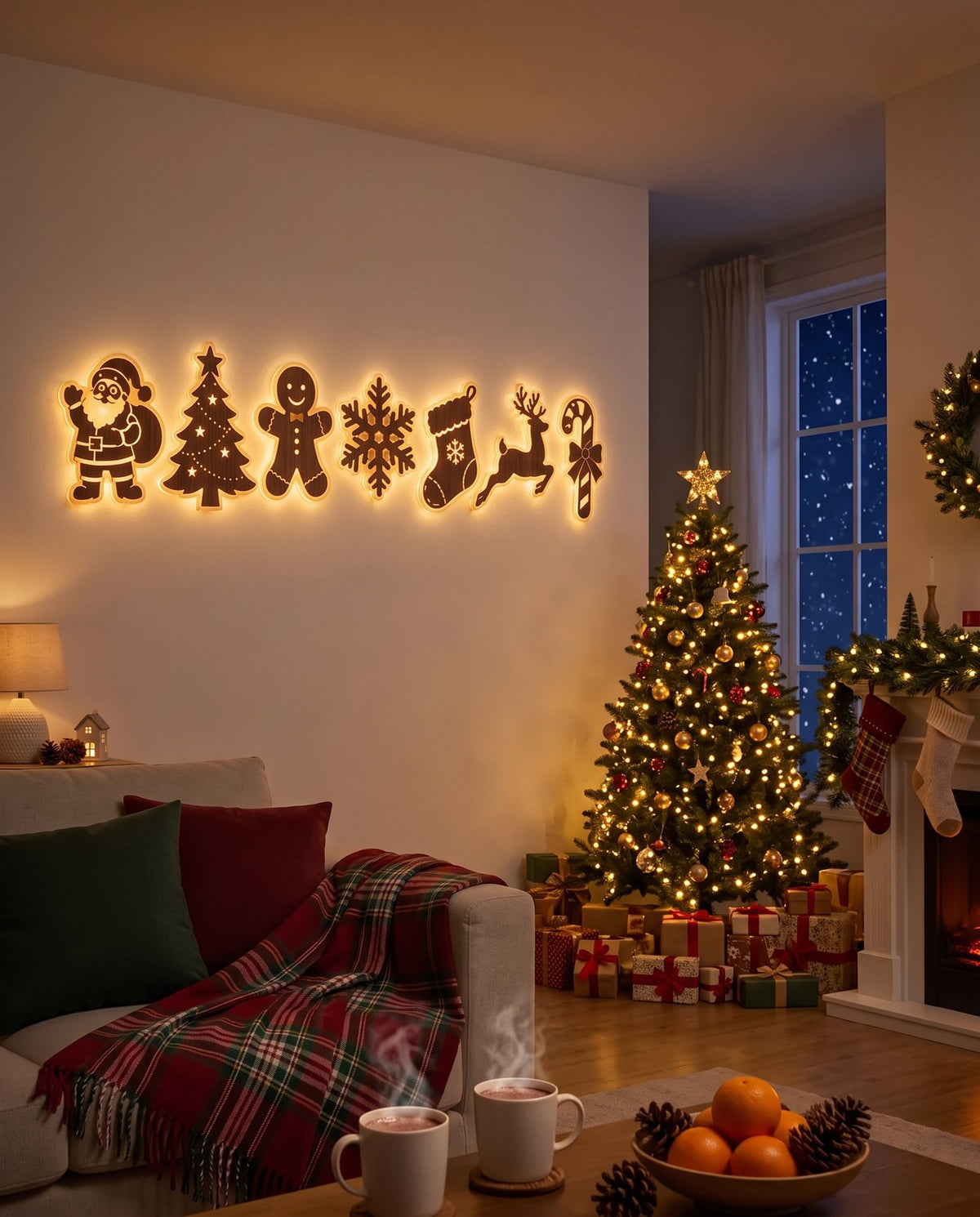 The Night Before backlit LED wall silhouettes — The Sampler